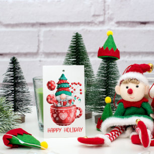 Cute watercolor christmas Gnome Gift Tags