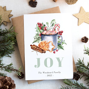 Cute Watercolor Christmas Sweets Holiday Card