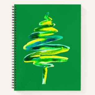 Cute watercolor Christmas trees Notebook