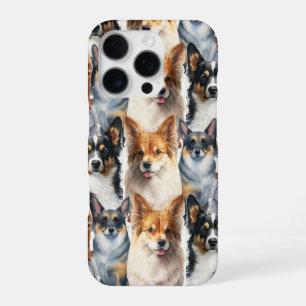 Cute Watercolor Corgi Dog Pattern iPhone 16 Pro Case