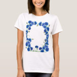 Cute watercolor cornflowers T-Shirt<br><div class="desc">This design is based on my original watercolor painting.</div>
