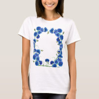 Cute watercolor cornflowers