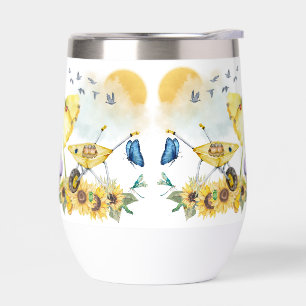 Cute Watercolor Cottagecore Yellow on white