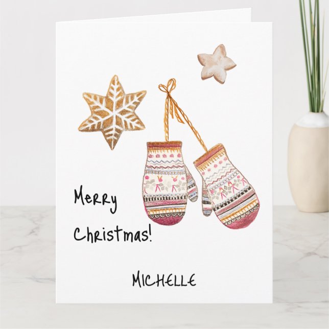 Cute Watercolor Country Rustic Illustrations Card (Front)