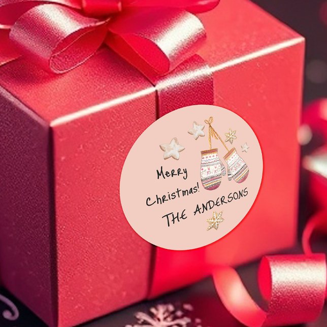 Cute Watercolor Country Rustic Illustrations Classic Round Sticker (Creator Uploaded)