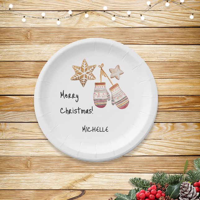 Cute Watercolor Country Rustic Illustrations Paper Plate (Creator Uploaded)