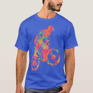 Cute Watercolor Cyclist for Colourful Cyclist Pop T-Shirt