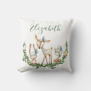 Cute watercolor deer baby cushion