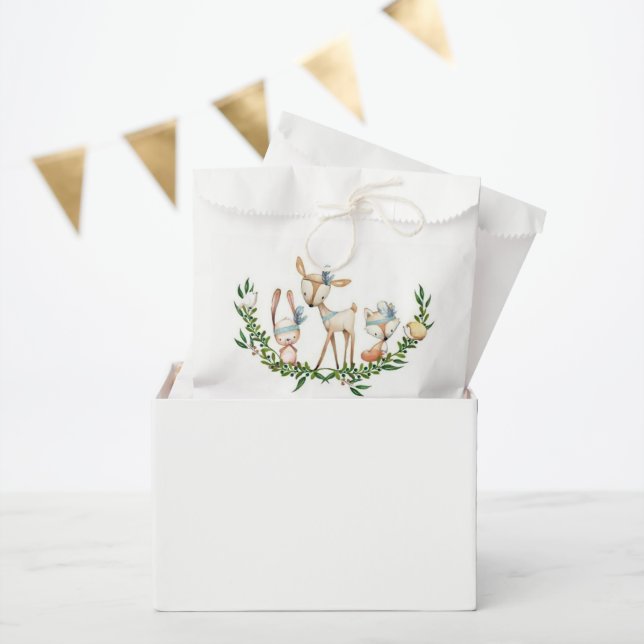 Cute watercolor deer favour bag (Party)