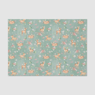 Cute Watercolor Deer Pattern Tissue Paper