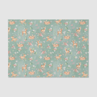 Cute Watercolor Deer Pattern Tissue Paper