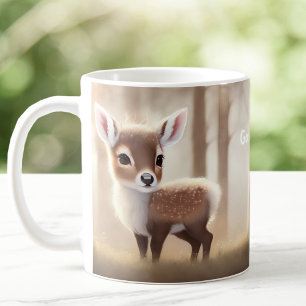 Cute Watercolor Deer Personalised Coffee Mug