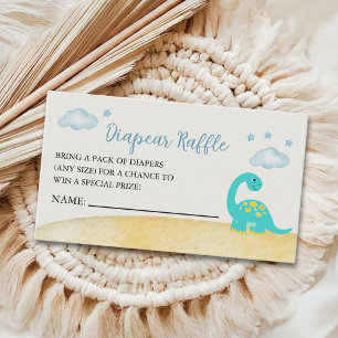 Cute Watercolor Dinosaur Baby shower boy Enclosure Card