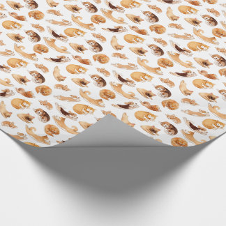 Cute Watercolor Dogs Illustrated Pattern Wrapping Paper