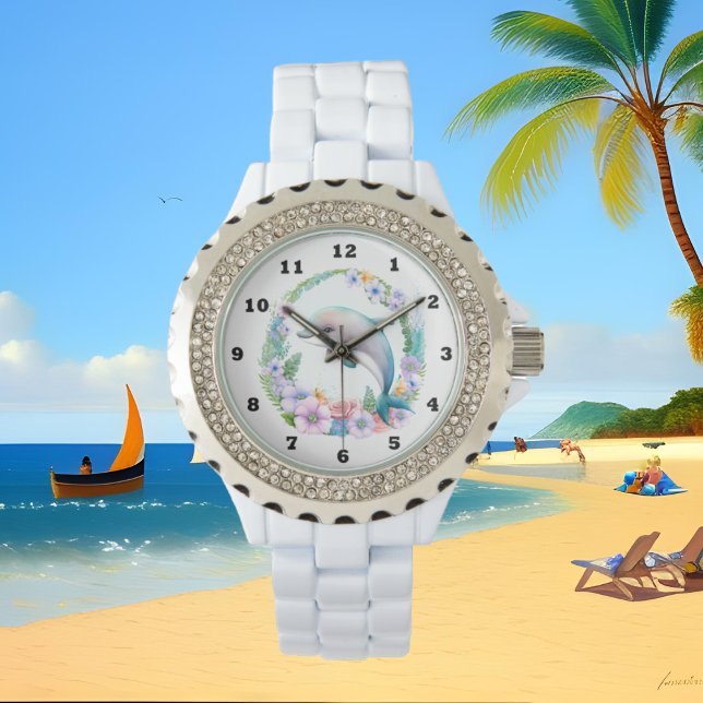 cute watercolor dolphin lovers  watch (Creator Uploaded)