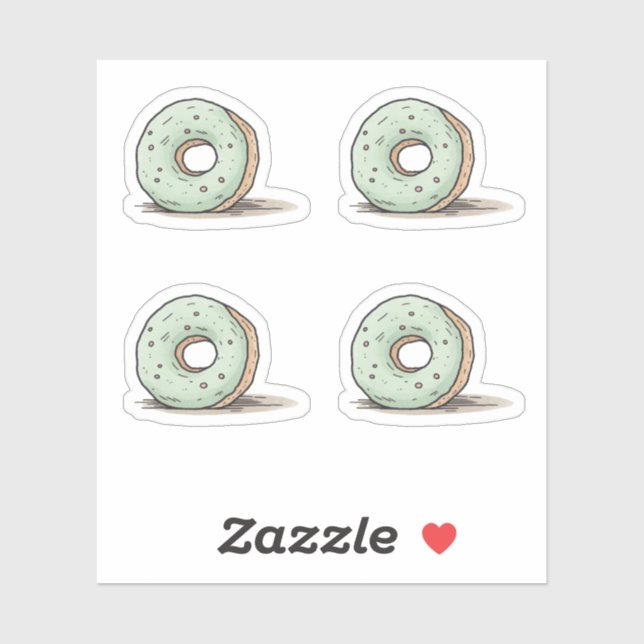 Cute Watercolor Doughnut (Sheet)