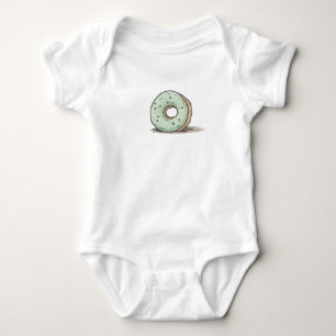 Cute Watercolor Doughnut Baby Bodysuit