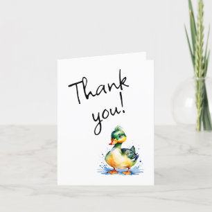 Cute watercolor Duck thank you