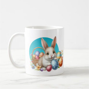 Cute watercolor Easter bunny add monogram Coffee Mug