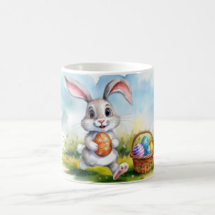 Cute Watercolor Easter Bunny Coffee Mug