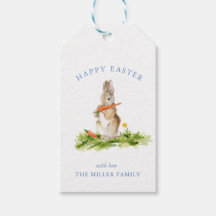 Cute watercolor Easter bunny 