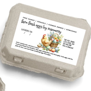 Cute Watercolor Egg Carton Label