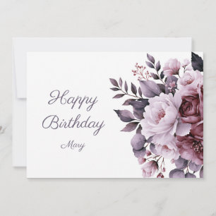 Cute Watercolor Elegant Wildflowers For Her Card