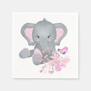 Cute watercolor Elephant  Napkin