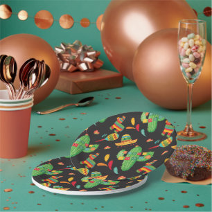 Cute Watercolor Fiesta Paper Plates