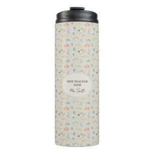 Cute Watercolor Fish Male Teacher Thermal Tumbler