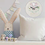 Cute Watercolor Floral Elephant Birth Stats    Lar Large Clock<br><div class="desc">Cute Watercolor Floral Elephant Birth Stats design! If you want to change the font style,  color or text placement,  simply click the "Customize Further" button. If you need help with my design,  please don`t hesitate to contact me!</div>