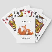 Cute Watercolor Fox Family Personalised
