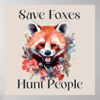 Cute Watercolor Fox: Save Foxes