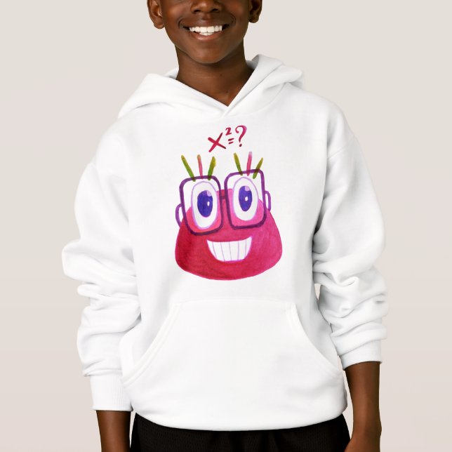 Cute Watercolor Geek Candy Character Mathematician (Front)