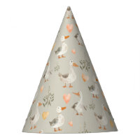 Cute Watercolor Geese Party Hat