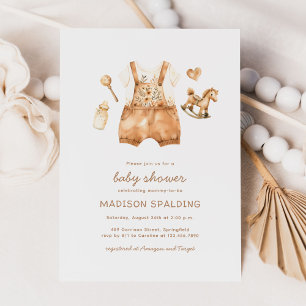 Cute Watercolor Gender Neutral Baby Shower Invitation