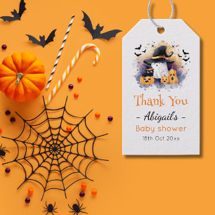 Cute Watercolor Ghost Gothic Baby Shower Gift Tags