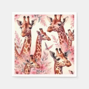 Cute Watercolor Giraffe  Napkin