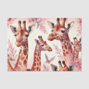 Cute Watercolor Giraffe  Tissue Paper