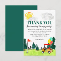 Cute Watercolor Golf Cart Birthday Par-tee Party