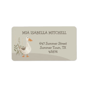 Cute Watercolor Goose - Address Labels
