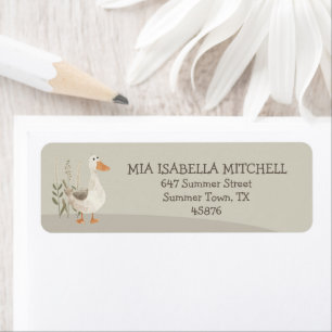 Cute Watercolor Goose - Return Address Labels