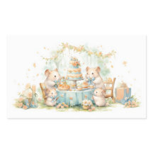 Cute Watercolor Hamster Garden Party