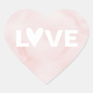 Cute Watercolor Heart Valentines Day Sticker