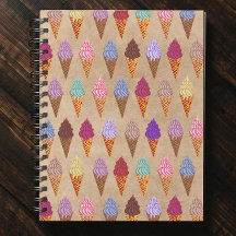     Cute Watercolor Ice Cream Pattern Funny Summer