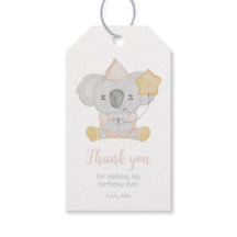 Cute Watercolor Koala Birthday Party Thank You