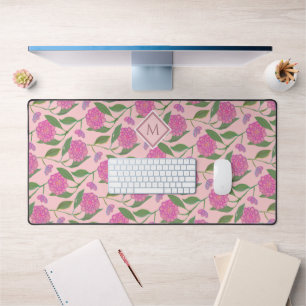  Cute Watercolor Liberty Floral Pattern Girly Pink Desk Mat