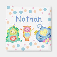 Cute Watercolor Little Monsters Personalised