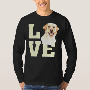 Cute Watercolor Love Labrador Retriever Illustrati T-Shirt