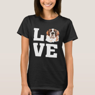 Cute Watercolor Love Saint Bernard Illustration Im T-Shirt
